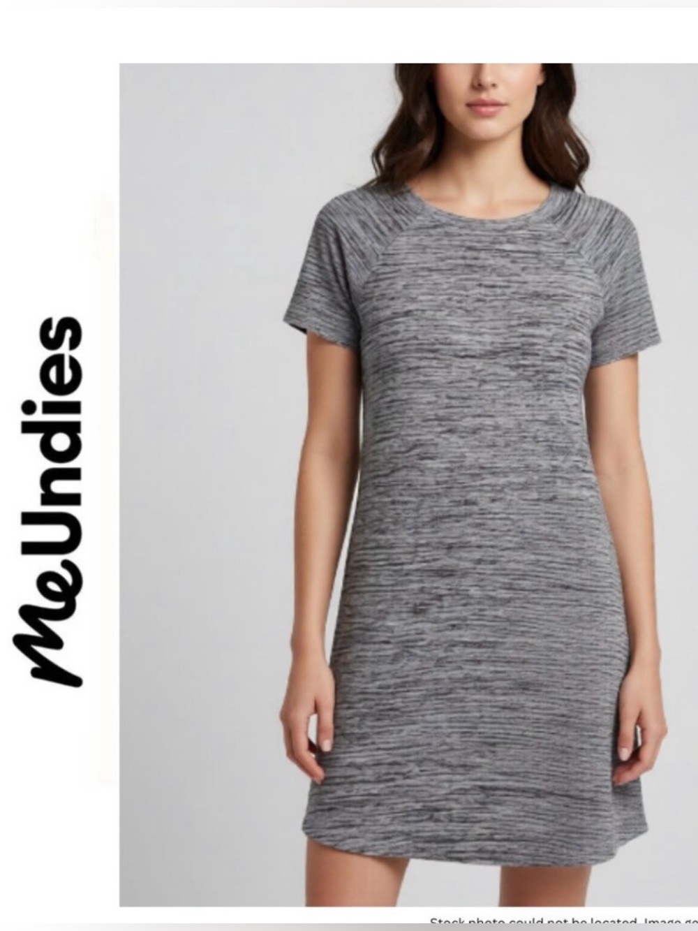 MeUndies Woman’s Heathered Grey Casual and Comfortable Hacci Shift Dress - M
